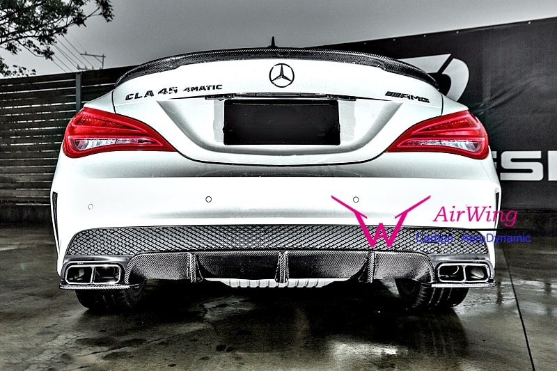 W117 - AirWing-P style Carbon Trunk Spoiler 04
